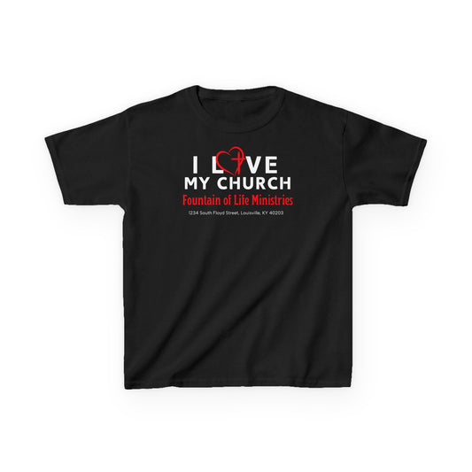 FOLM: I LOVE MY CHURCH Kids Heavy Cotton™ Tee