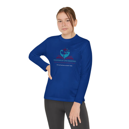 FOLM:  Members shirt - back John 4:14 -Youth Long Sleeve Tee