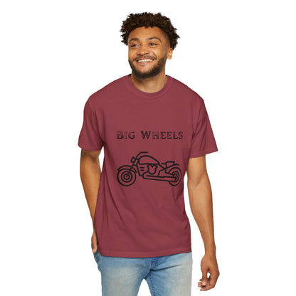 Big Wheels Black Bike Unisex Garment-Dyed T-shirt