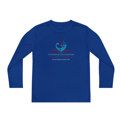 FOLM:  Members shirt - back John 4:14 -Youth Long Sleeve Tee