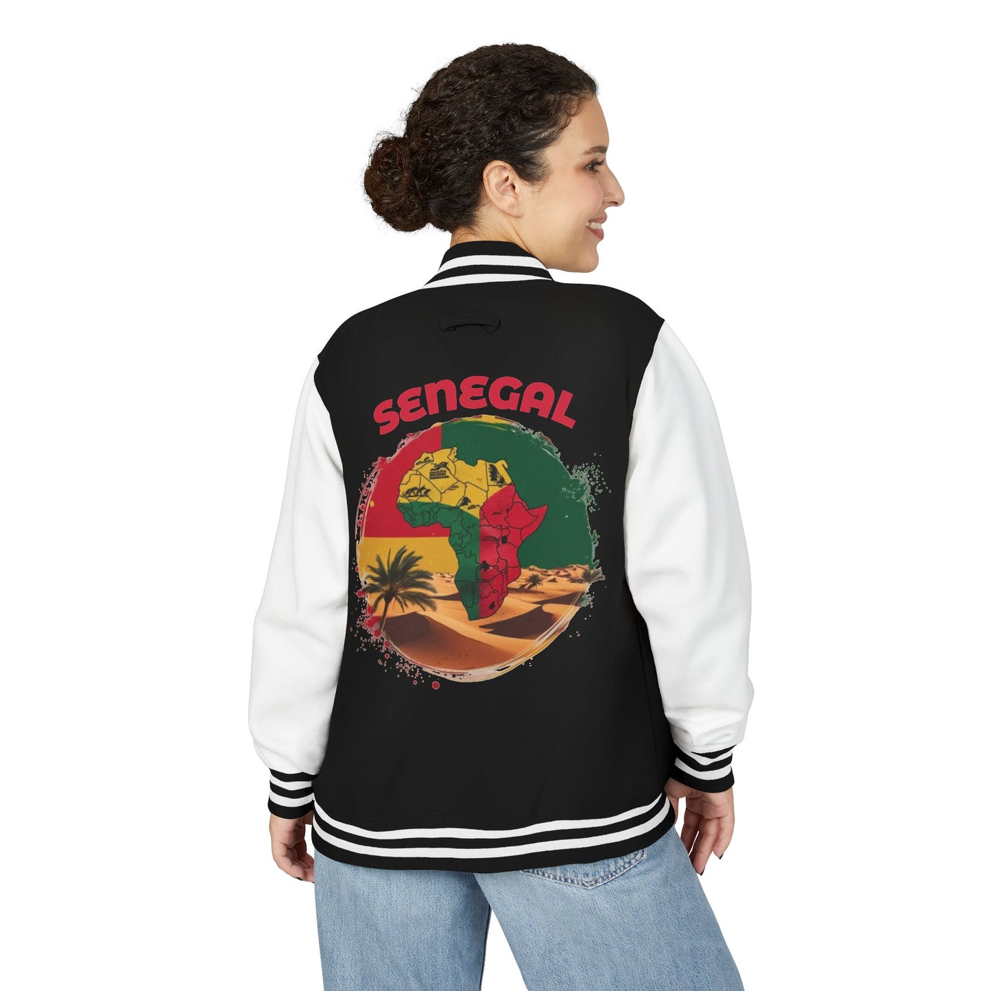 I LOVE SENEGAL Letterman Jacket: NDEYE