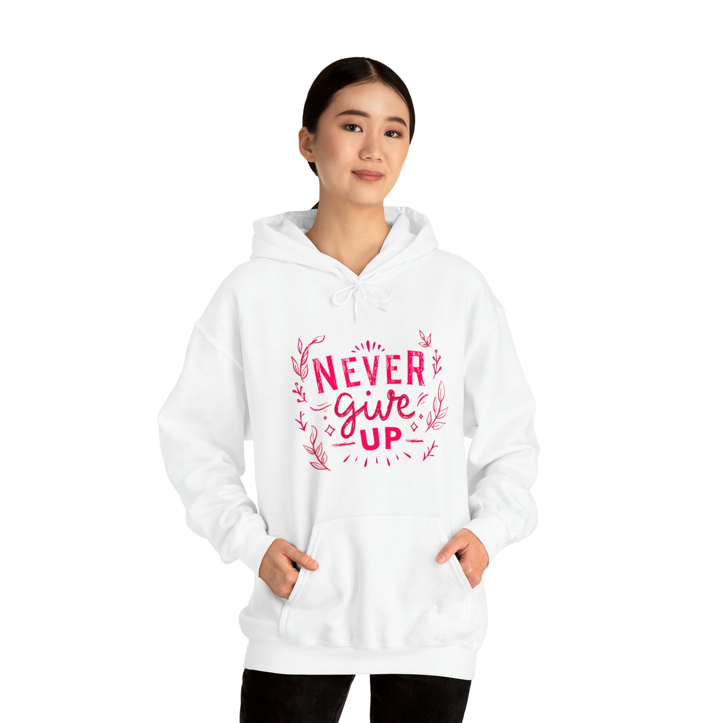 Never Give Up Unisex Heavy Blend™ Hooded Sweatshirt