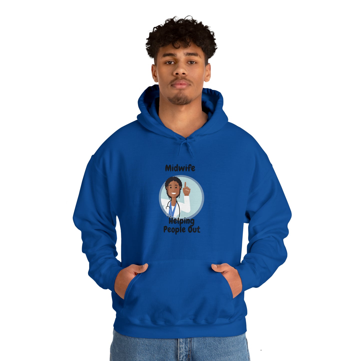 Midwife Helping People Out Unisex Heavy Blend™ Hooded Sweatshirt