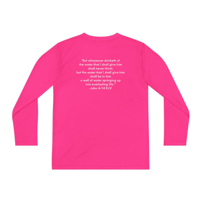 FOLM:  Members shirt - back John 4:14 -Youth Long Sleeve Tee