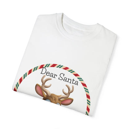 Dear Santa Define Naughty Unisex Garment-Dyed T-shirt