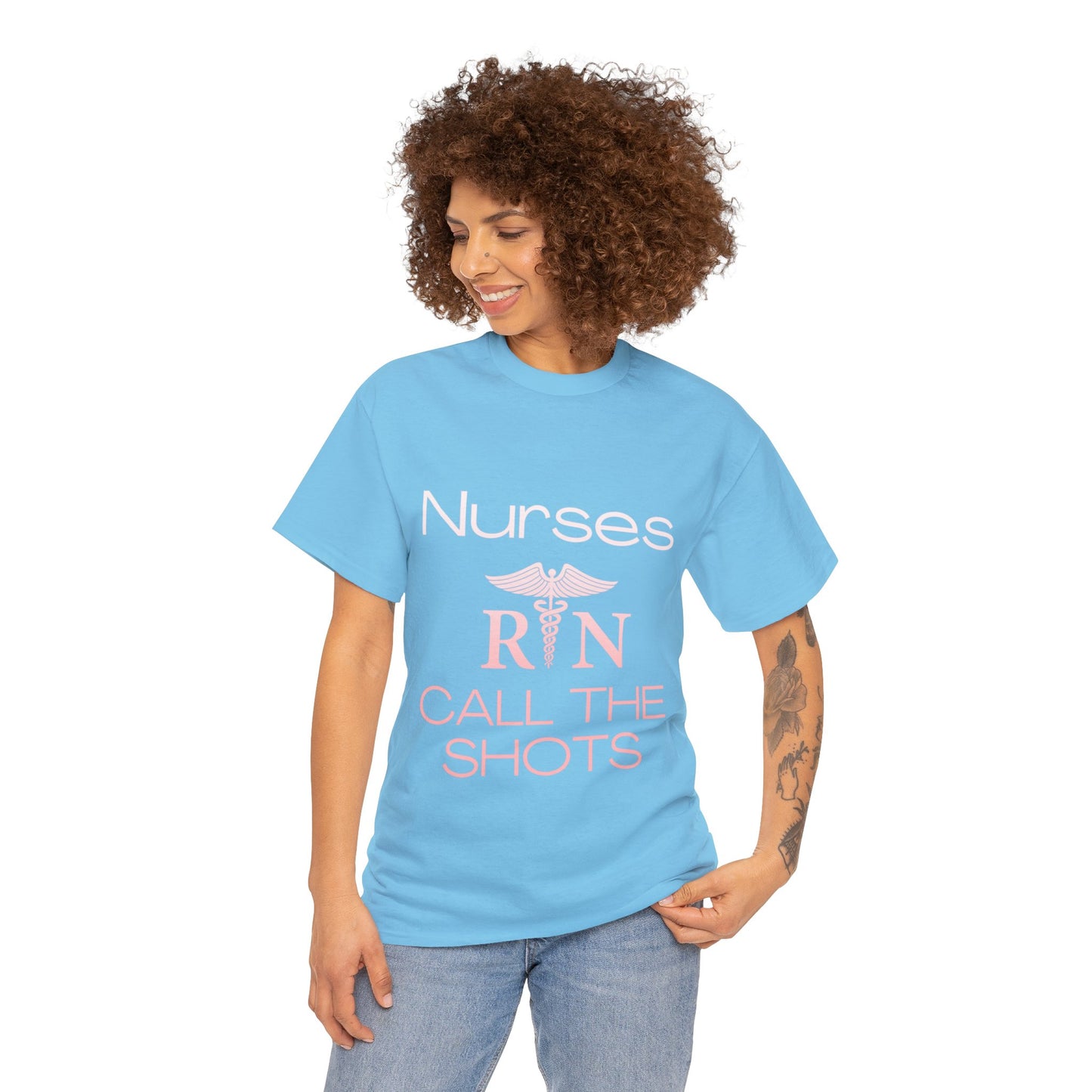 Nurses Call the Shots Unisex Heavy Cotton Tee