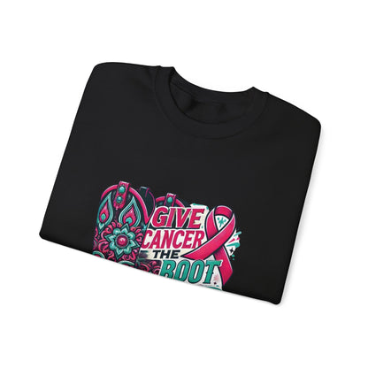 Give Cancer the Boot Crewneck Sweatshirt-