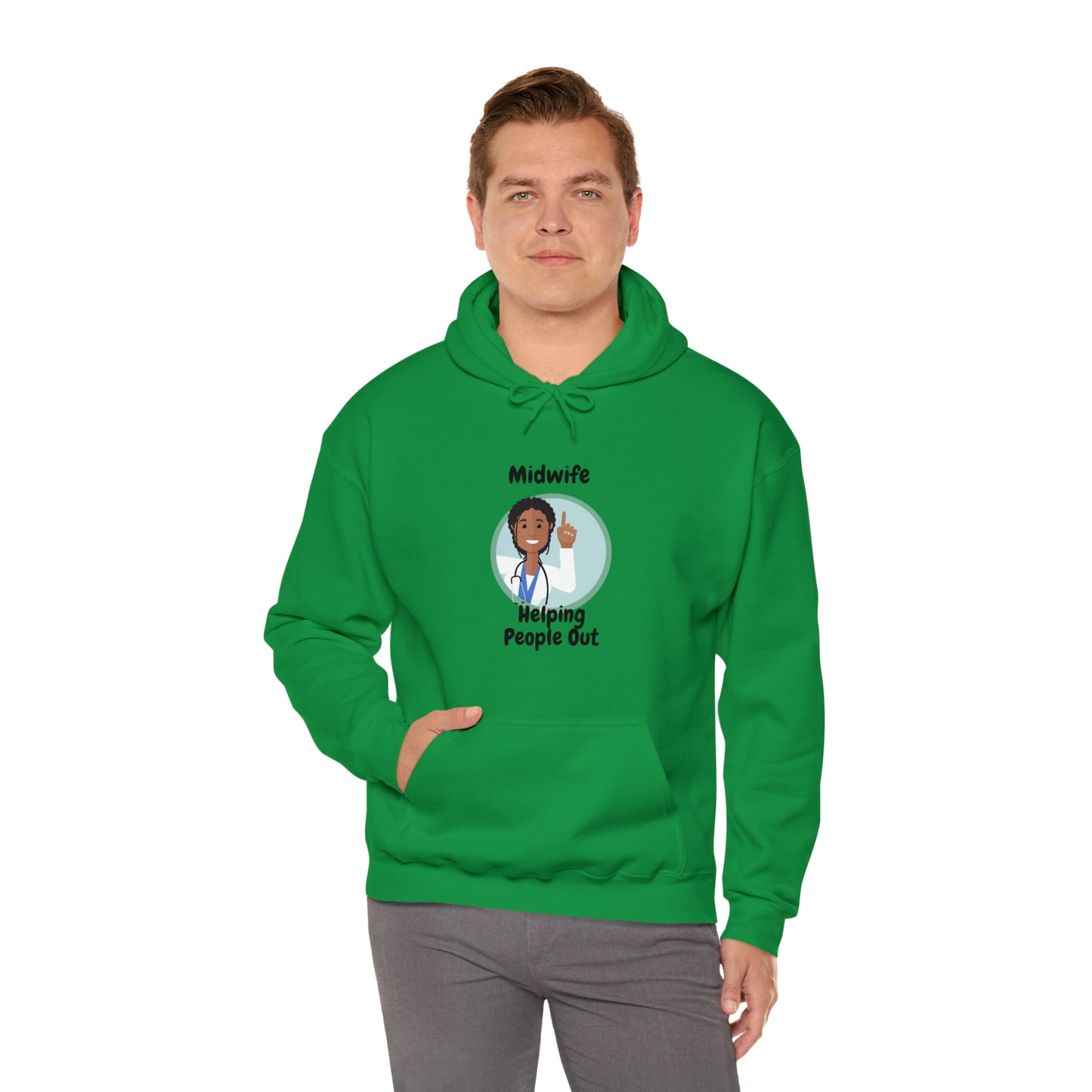 Midwife Helping People Out Unisex Heavy Blend™ Hooded Sweatshirt