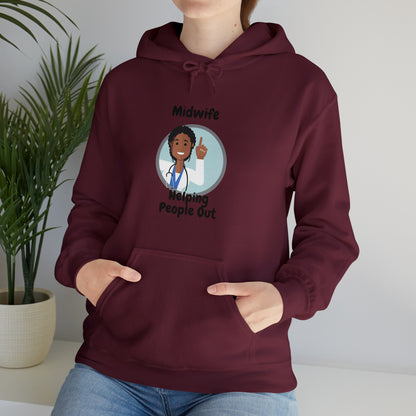 Midwife Helping People Out Unisex Heavy Blend™ Hooded Sweatshirt