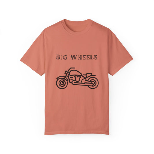 Big Wheels Black Bike Unisex Garment-Dyed T-shirt