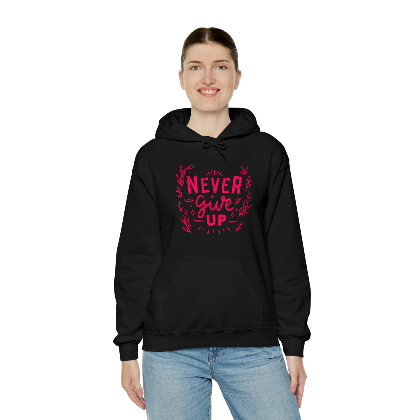 Never Give Up Unisex Heavy Blend™ Hooded Sweatshirt