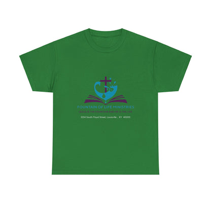 FOLM CHURCH --SCRIPTURE ON THE BACK JOHN 4:14--Green 5XL