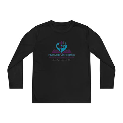 FOLM:  Members shirt - back John 4:14 -Youth Long Sleeve Tee