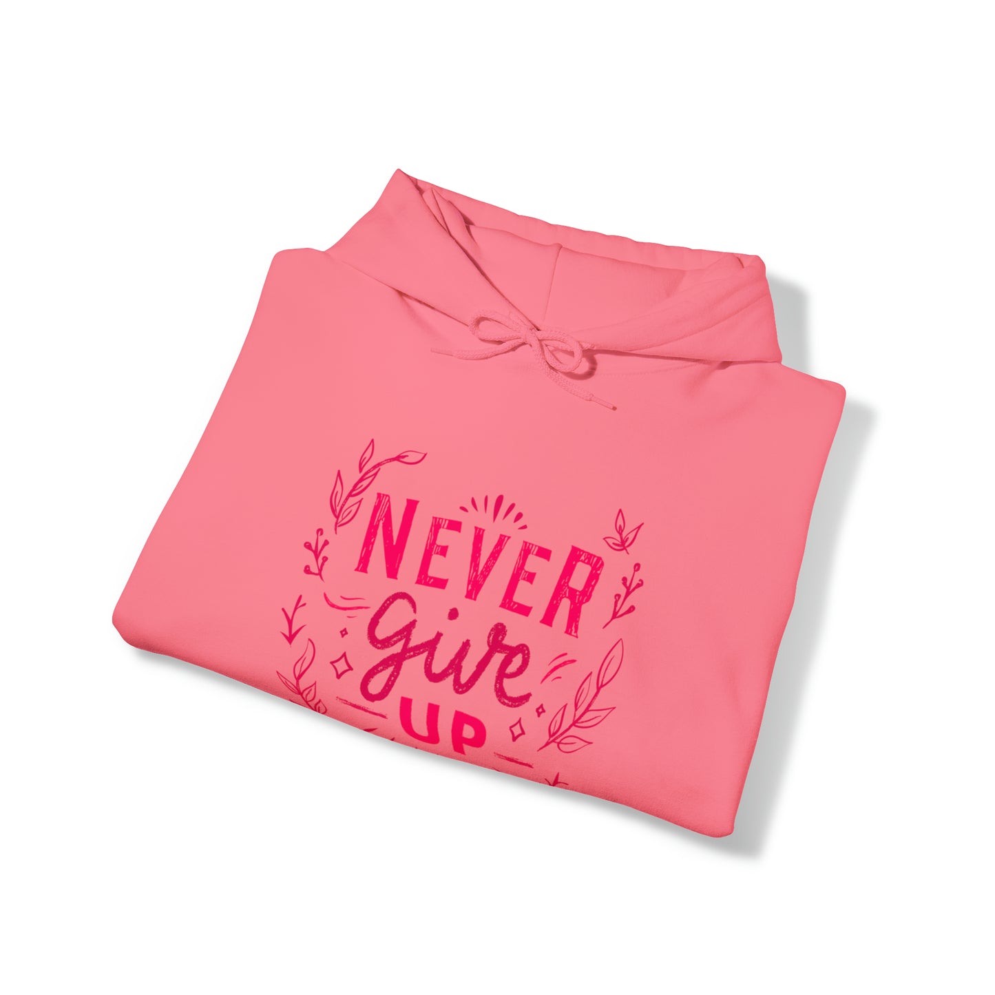 Never Give Up Unisex Heavy Blend™ Hooded Sweatshirt