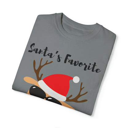 Santa’s Favorite Unisex Garment-Dyed T-shirt