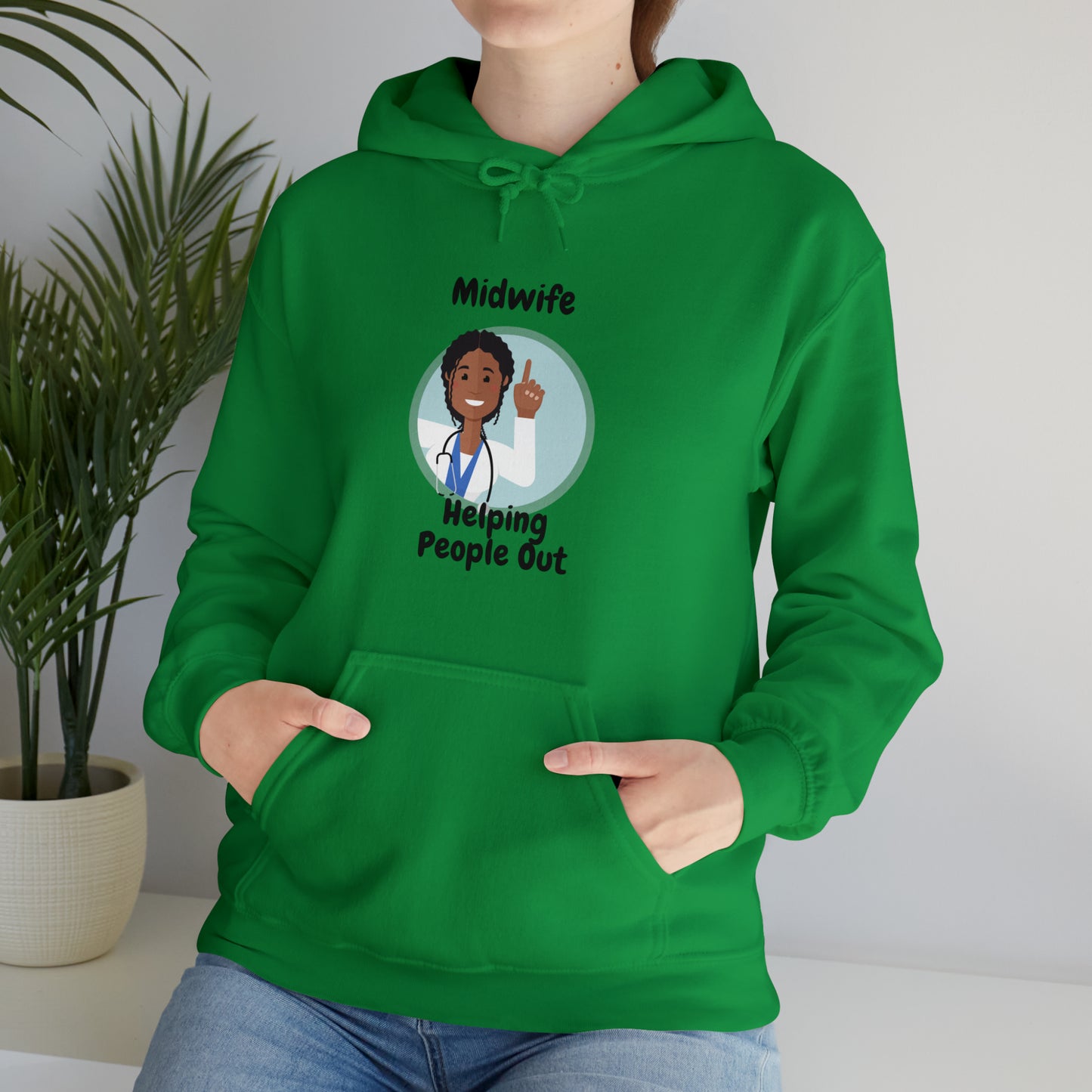 Midwife Helping People Out Unisex Heavy Blend™ Hooded Sweatshirt