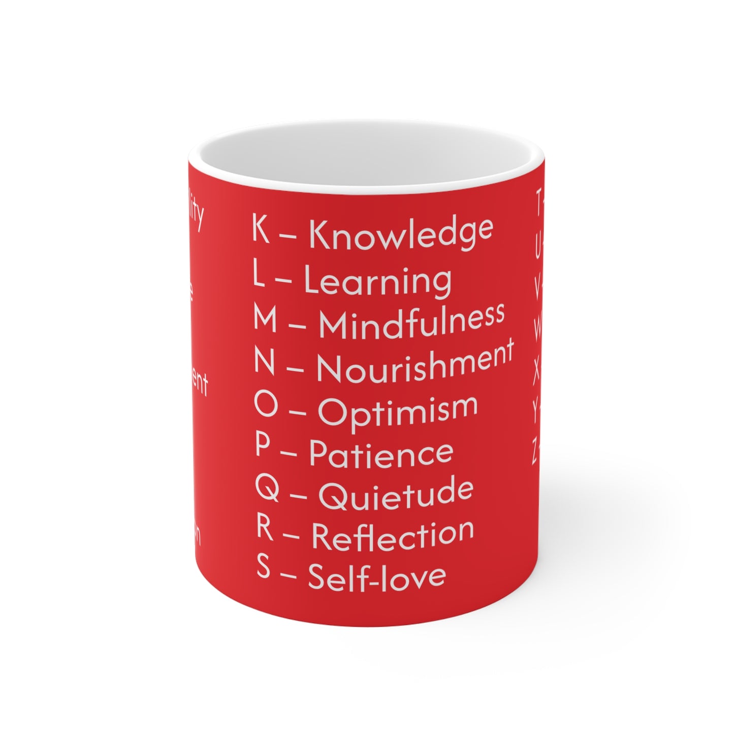 ABC Positive Words (Red) Mug 11oz