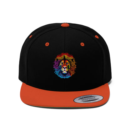 Lion Unisex Flat Bill Hat