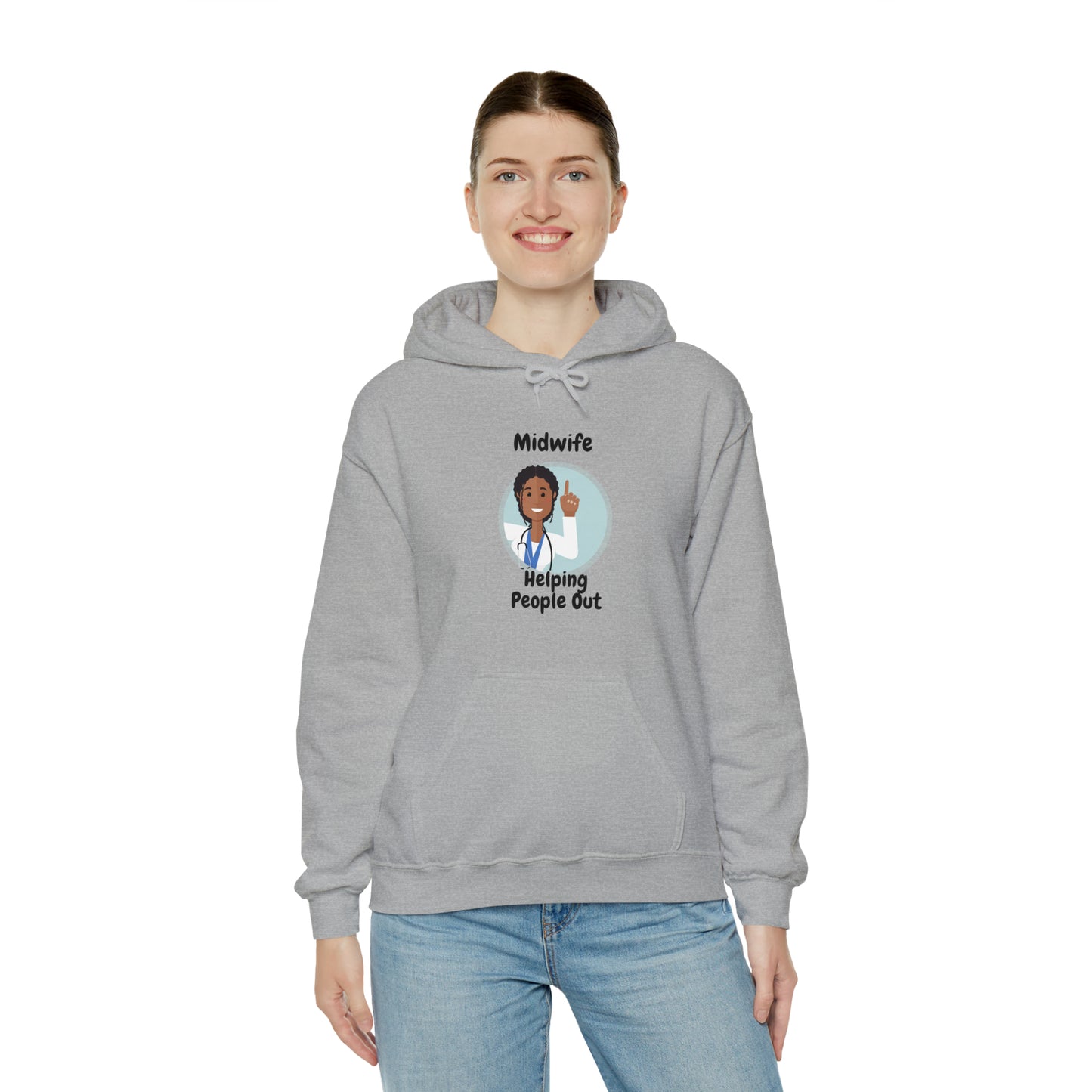 Midwife Helping People Out Unisex Heavy Blend™ Hooded Sweatshirt