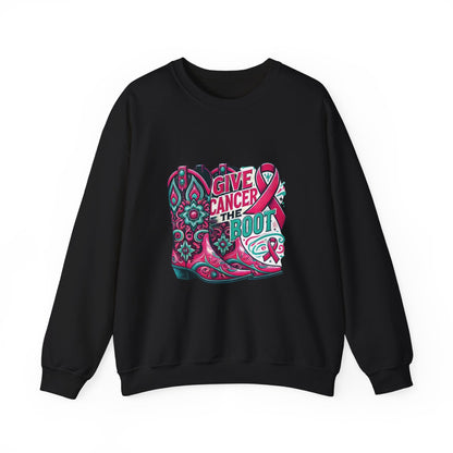 Give Cancer the Boot Crewneck Sweatshirt-