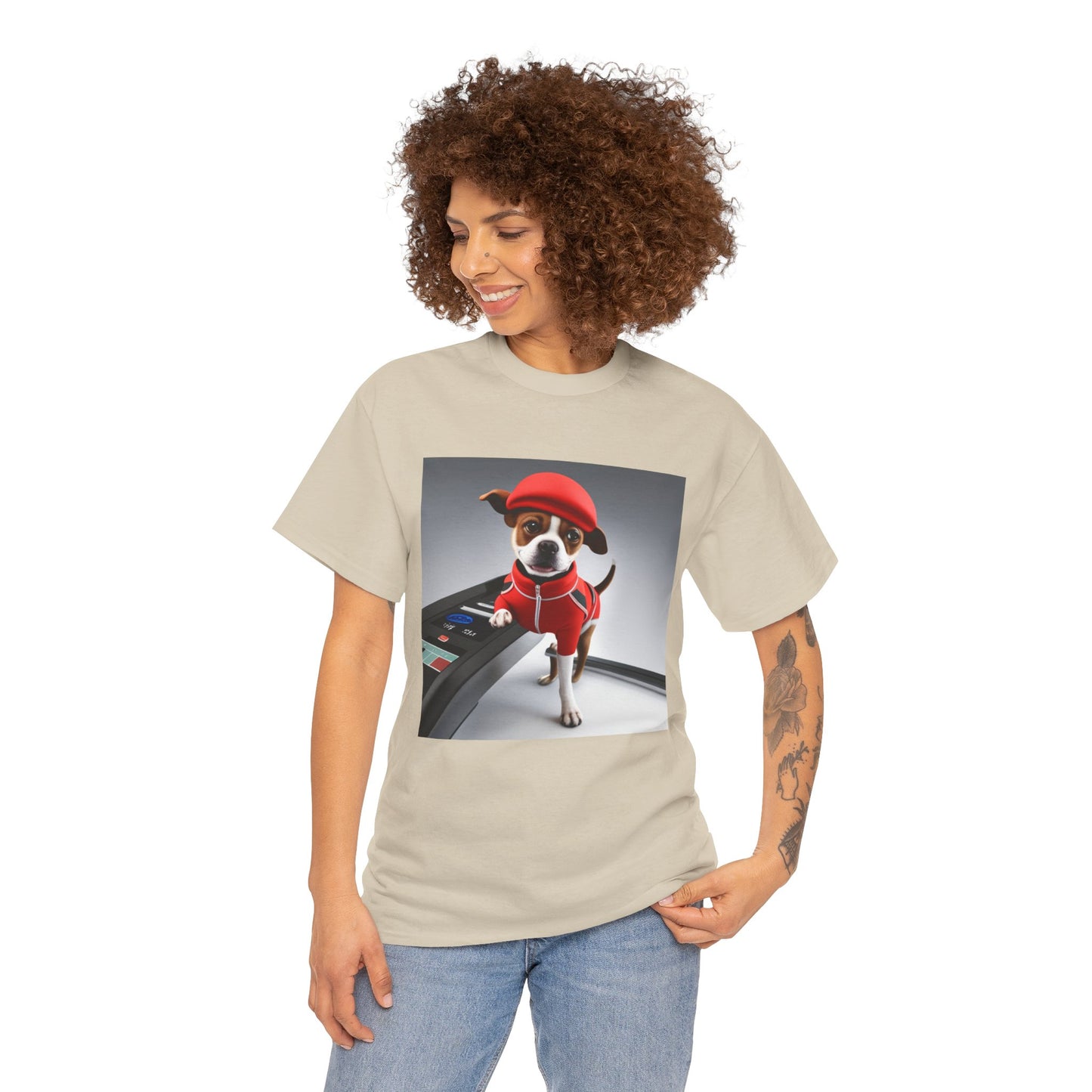 Red dog jogger Heavy Cotton Tee