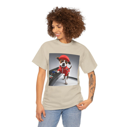 Red dog jogger Heavy Cotton Tee