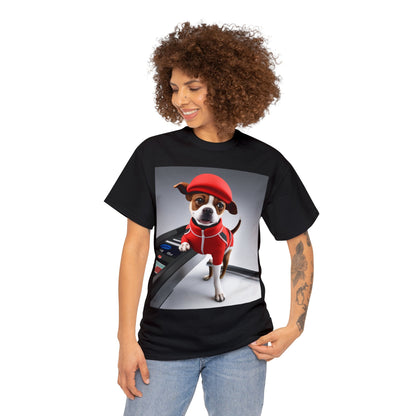 Red dog jogger Unisex Heavy Cotton Tee