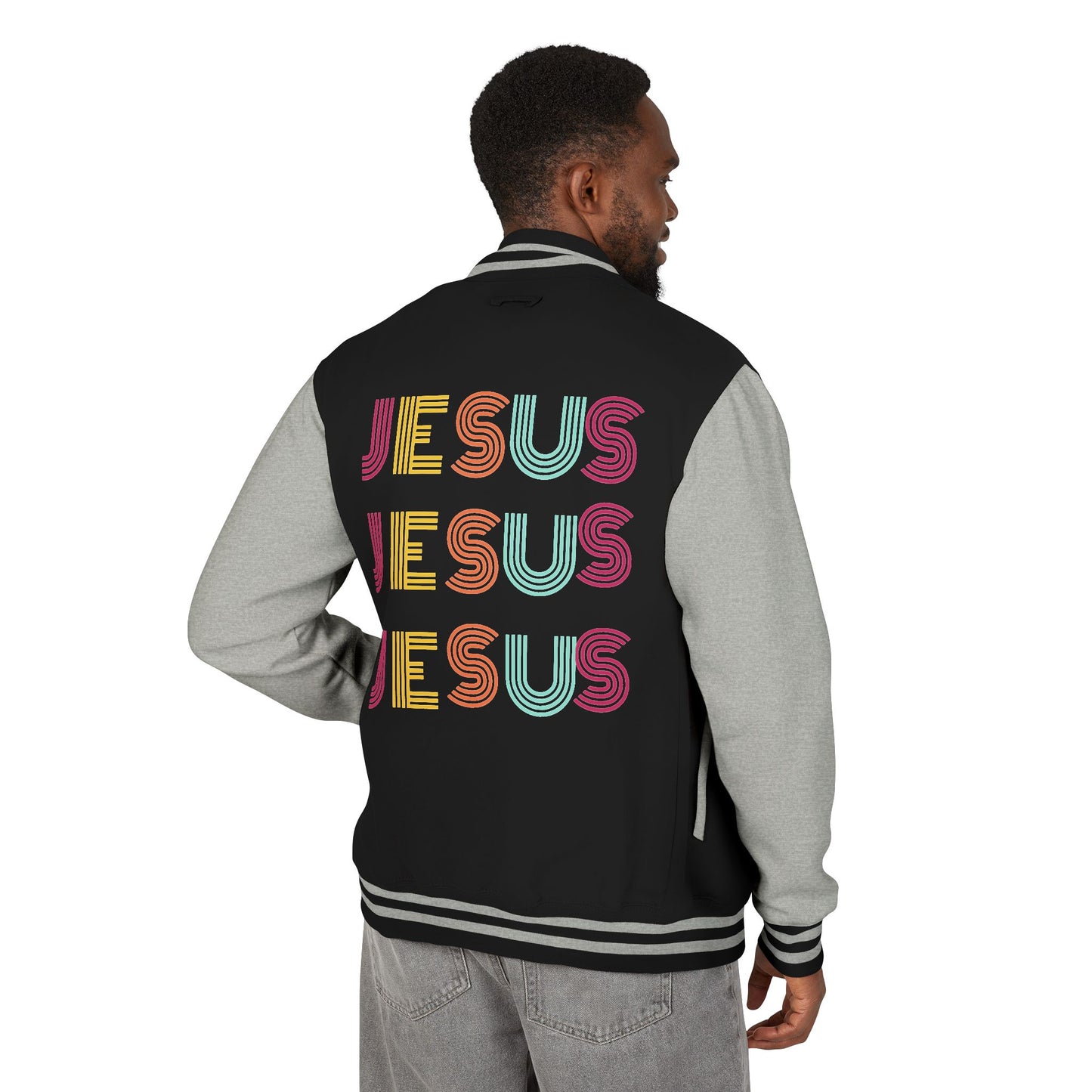 JESUS JESUS JESUS Letterman Jacket