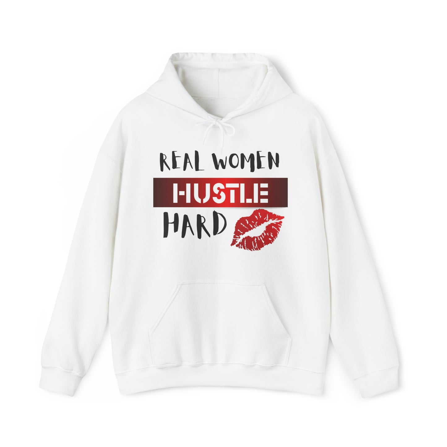 Real Women Hustle Hard Unisex Heavy Blend™ Hooded Sweatshirt