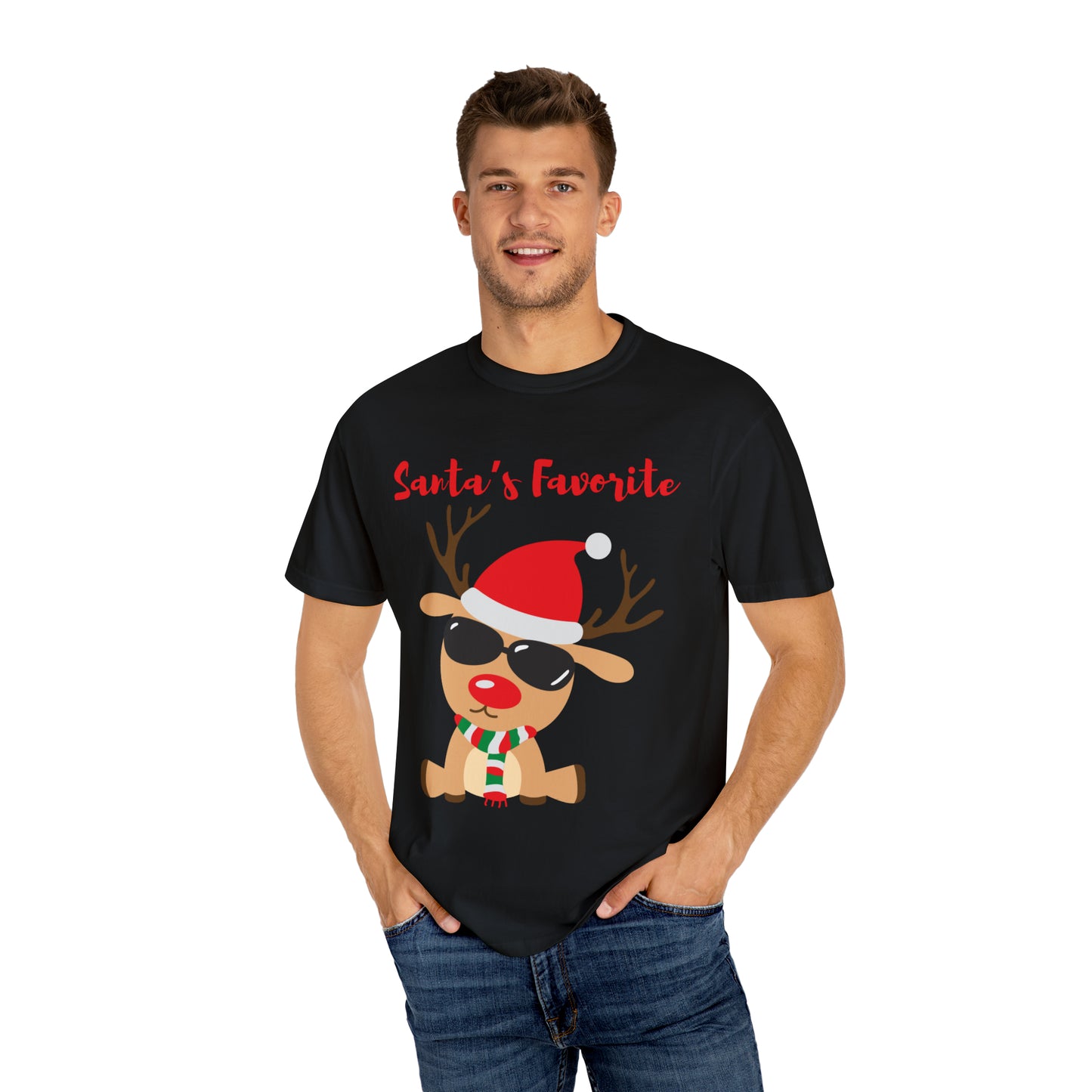 Santa’s Favorite Unisex Garment-Dyed T-shirt