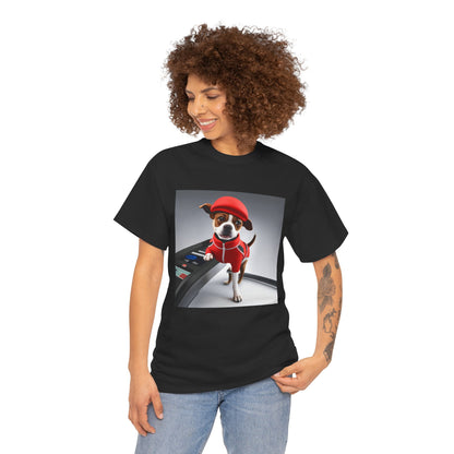 Red dog jogger Heavy Cotton Tee