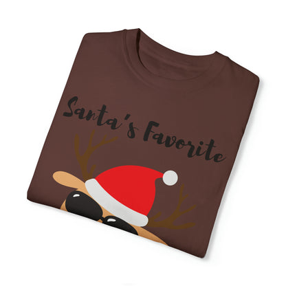 Santa’s Favorite Unisex Garment-Dyed T-shirt