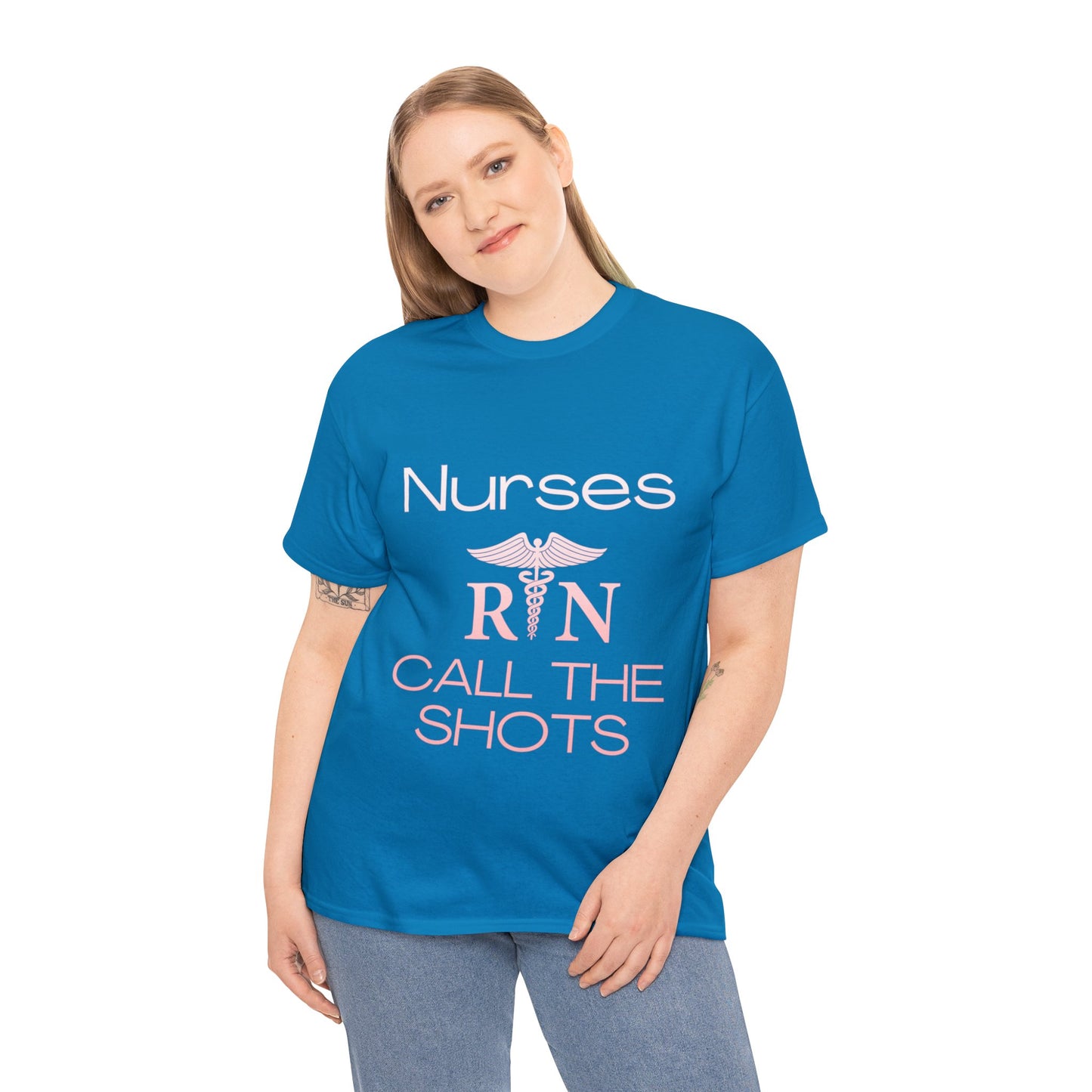 Nurses Call the Shots Unisex Heavy Cotton Tee