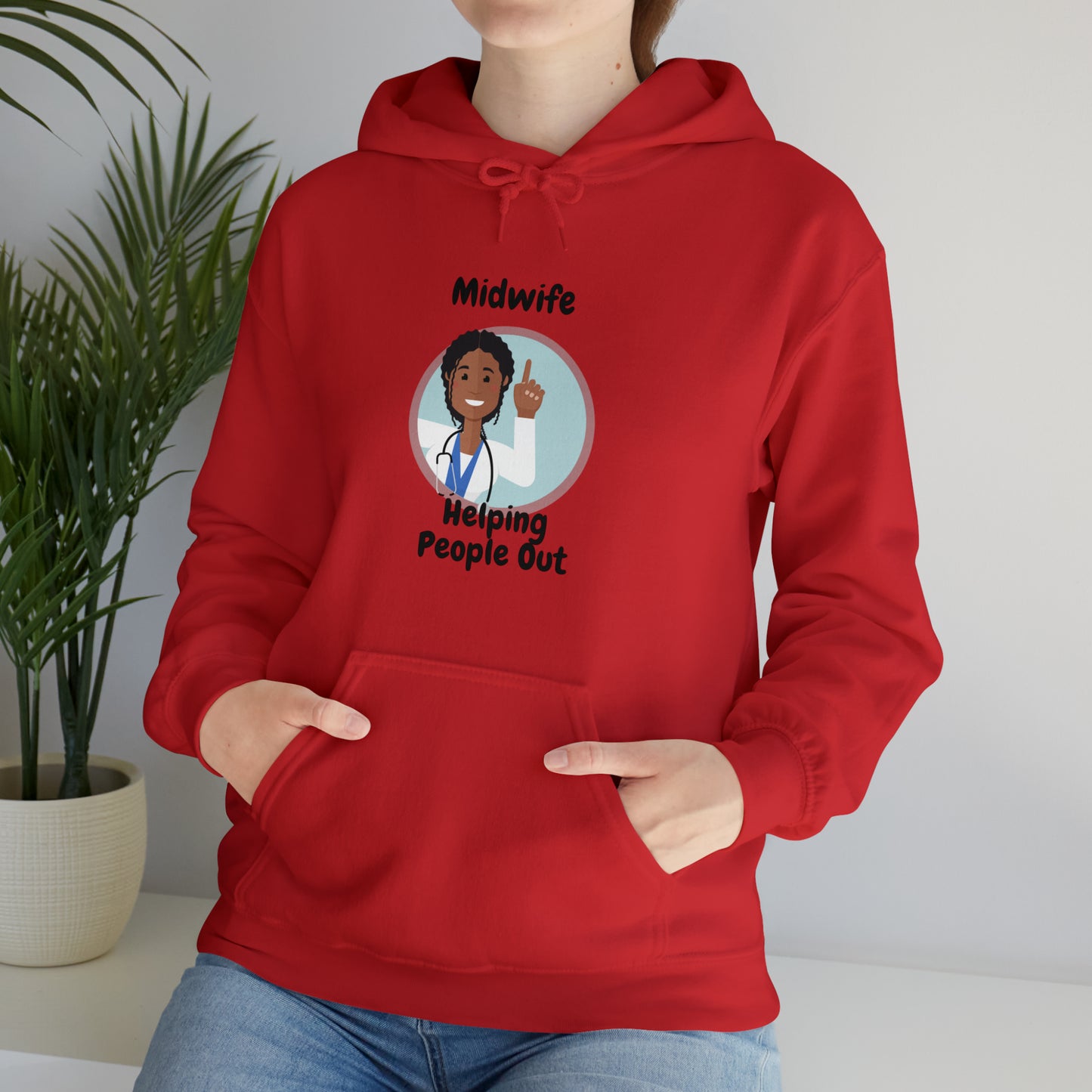 Midwife Helping People Out Unisex Heavy Blend™ Hooded Sweatshirt