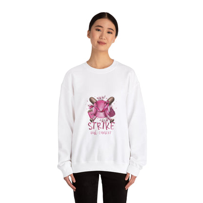 Strike out Cancer  - Crewneck Sweatshirt-