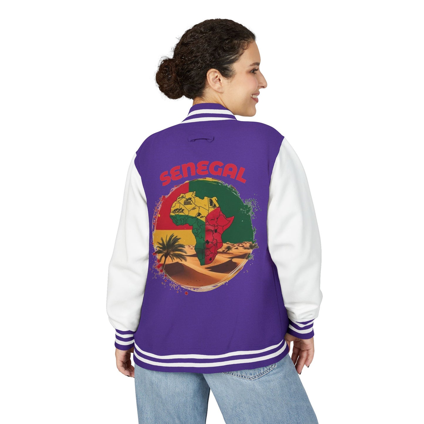 I LOVE SENEGAL Letterman Jacket: NDEYE