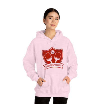 Pickle Ball "Dink Responsibly" Unisex Heavy Blend™ Hooded Sweatshirt Pickle Ball