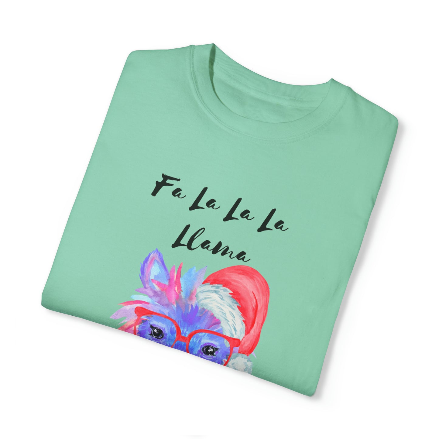 Fa La La La Llama Unisex Garment-Dyed T-shirt