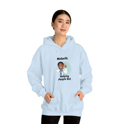 Midwife Helping People Out Unisex Heavy Blend™ Hooded Sweatshirt