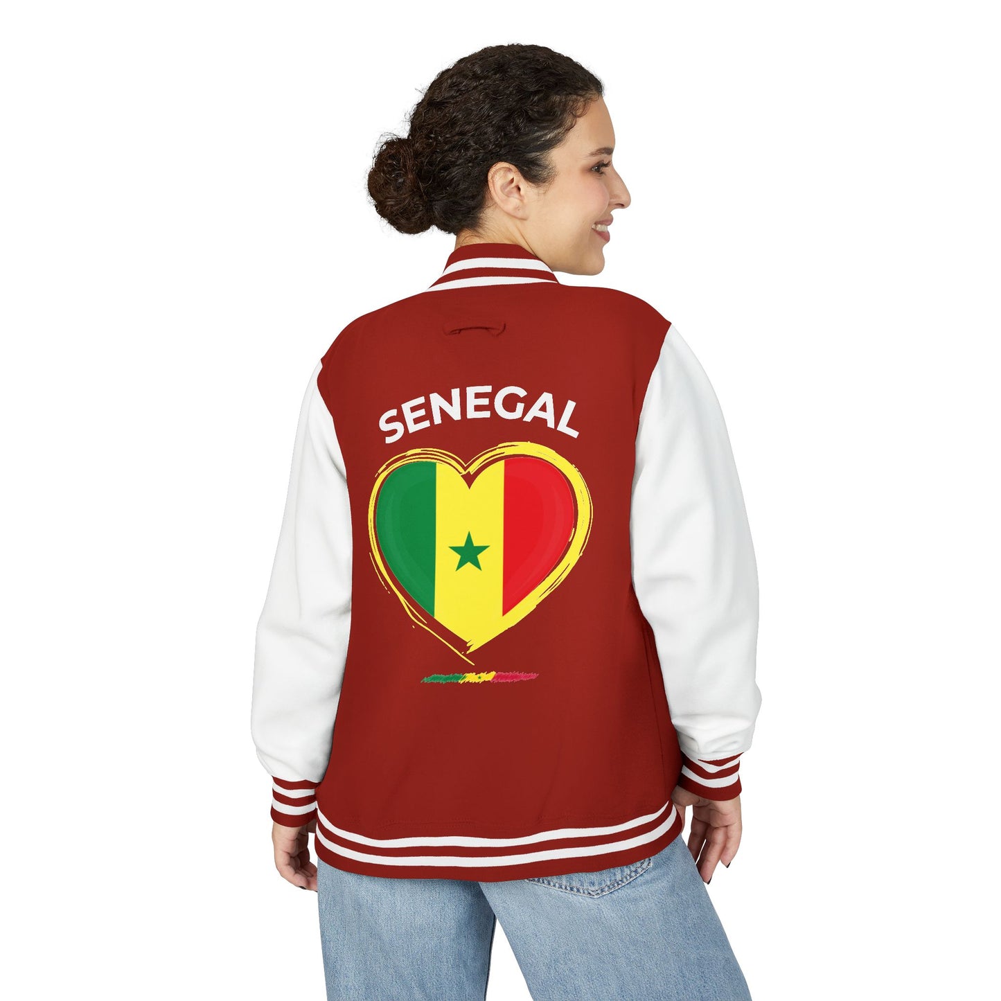 I LOVE SENEGAL Letterman Jacket: NDEYE