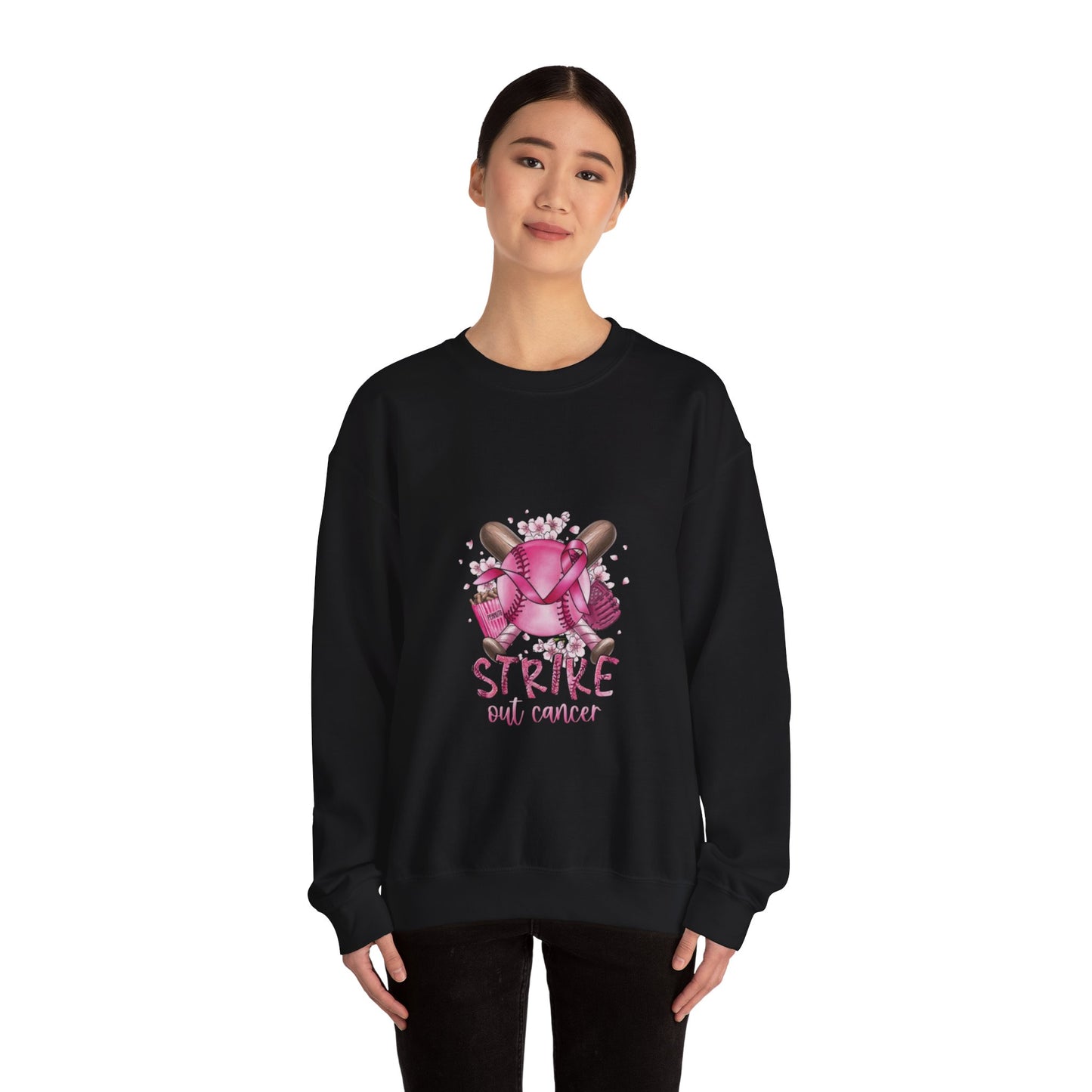 Strike out Cancer  - Crewneck Sweatshirt-