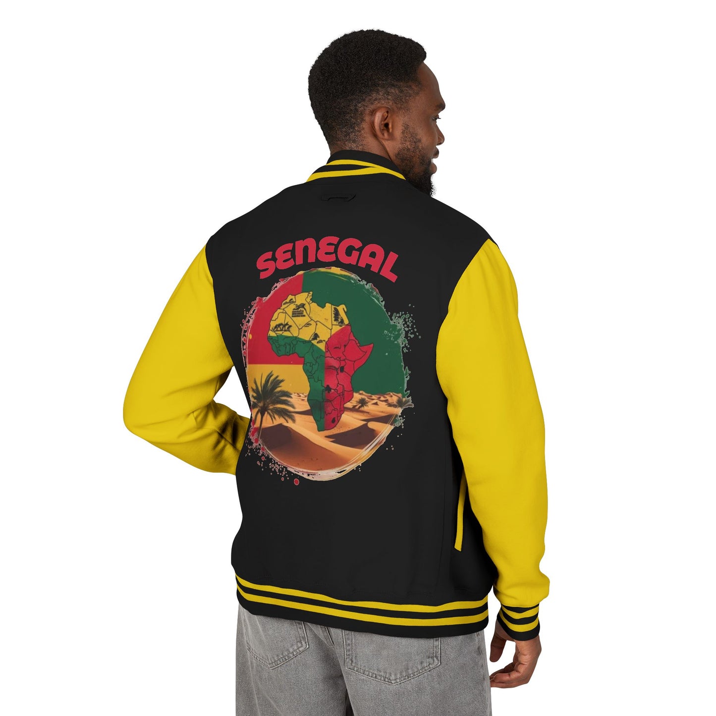 I LOVE SENEGAL Letterman Jacket: NDEYE