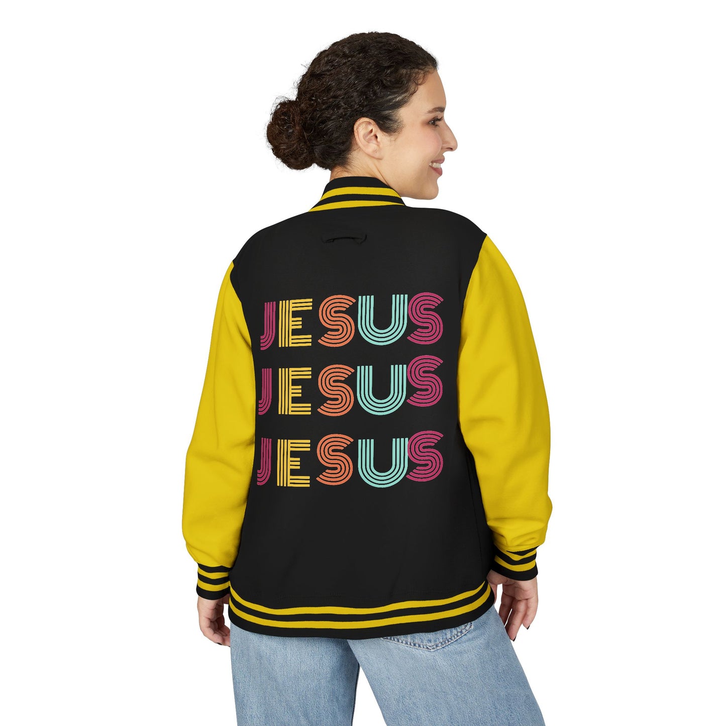 JESUS JESUS JESUS Letterman Jacket