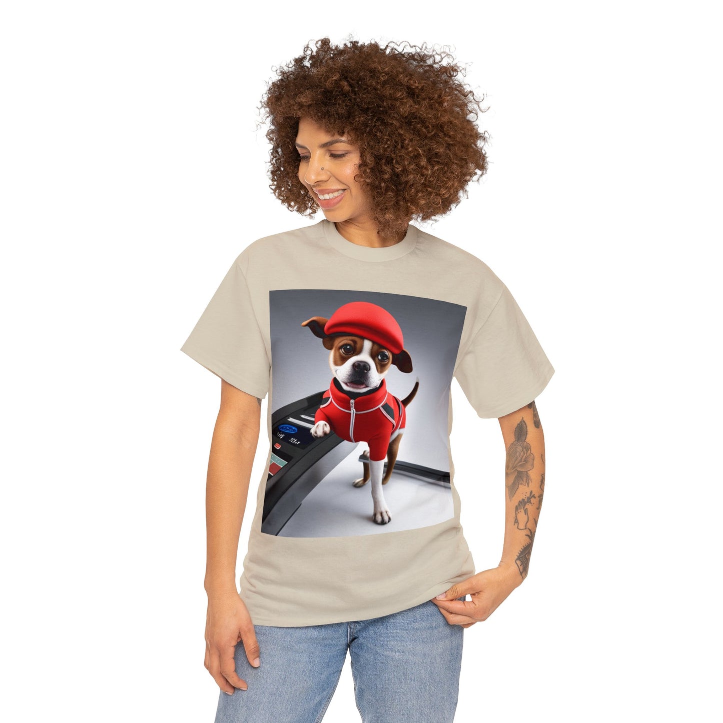 Red dog jogger Unisex Heavy Cotton Tee