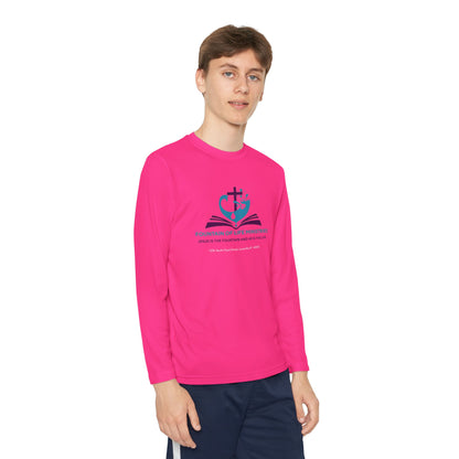FOLM:  Members shirt - back John 4:14 -Youth Long Sleeve Tee