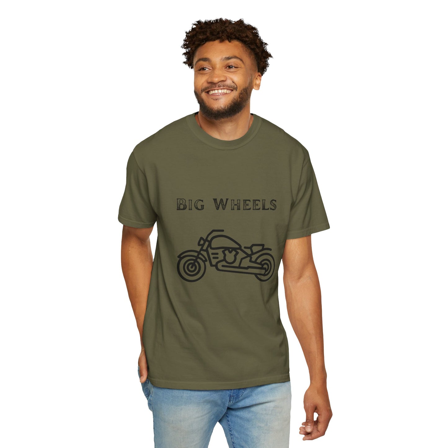 Big Wheels Black Bike Unisex Garment-Dyed T-shirt