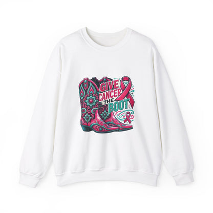 Give Cancer the Boot Crewneck Sweatshirt-