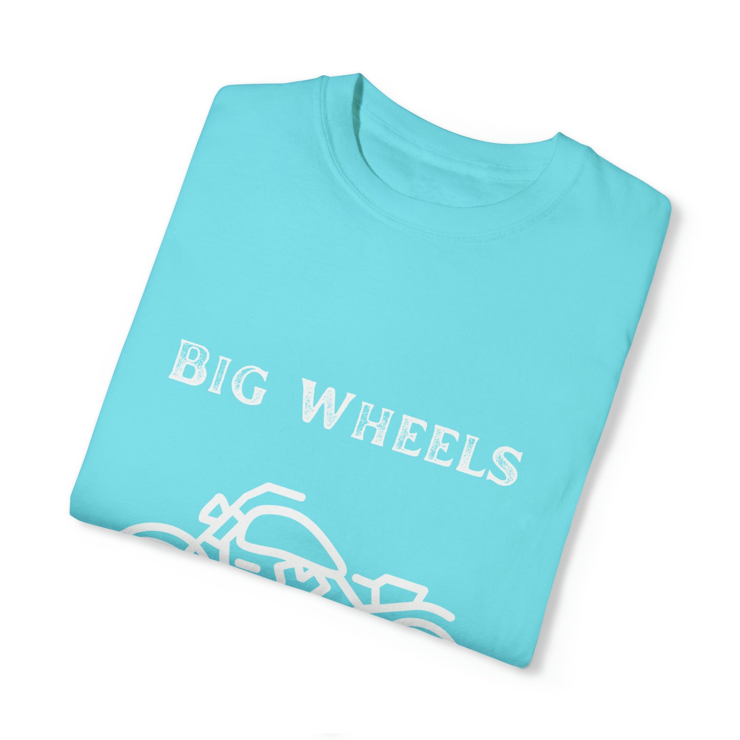 Big Wheels White Unisex Garment-Dyed T-shirt