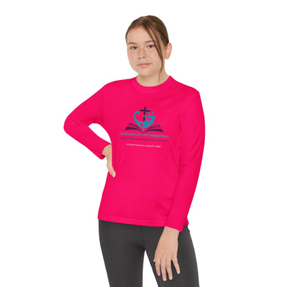 FOLM:  Members shirt - back John 4:14 -Youth Long Sleeve Tee