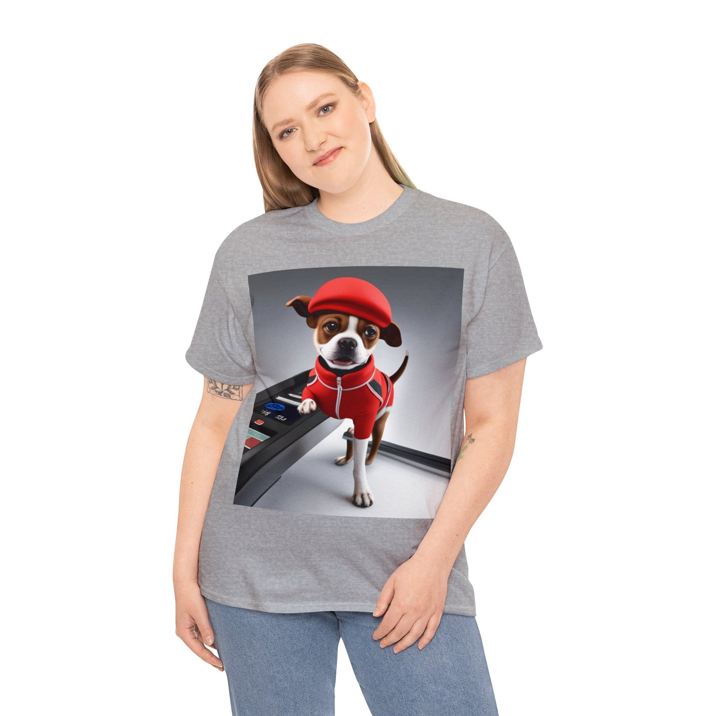 Red dog jogger Unisex Heavy Cotton Tee